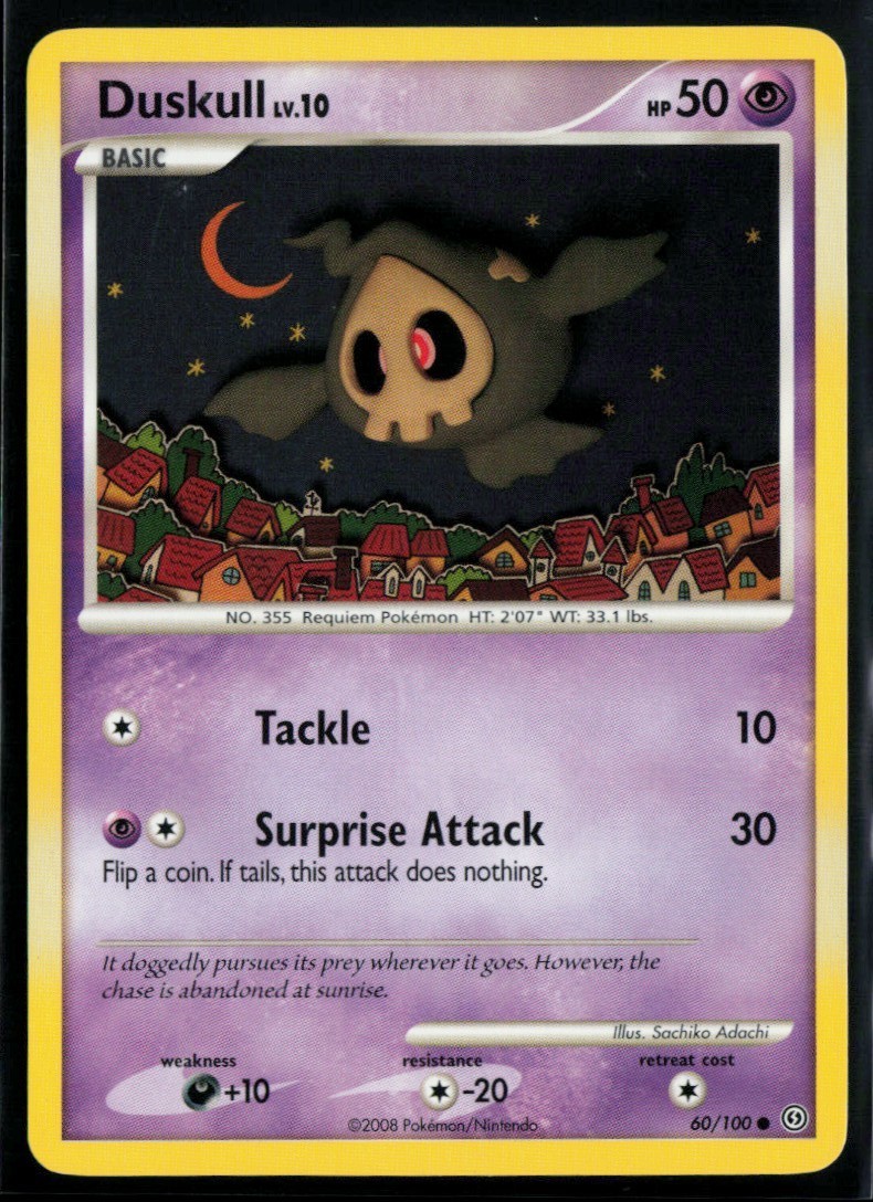 2008 Diamond & Pearl - Stormfront Duskull #60 Non Holo Pokemon Card