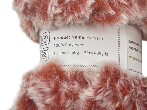 NICEEC Super Soft Faux Fur Yarn Set of 2 Chunky Fluffy Eyelash Skeins for Craft - Picture 6 of 7