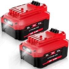 2 Pack 8.0Ah 20V For Craftsman V20 20 Volt MAX Li-ion Battery CMCB204 CMCB202