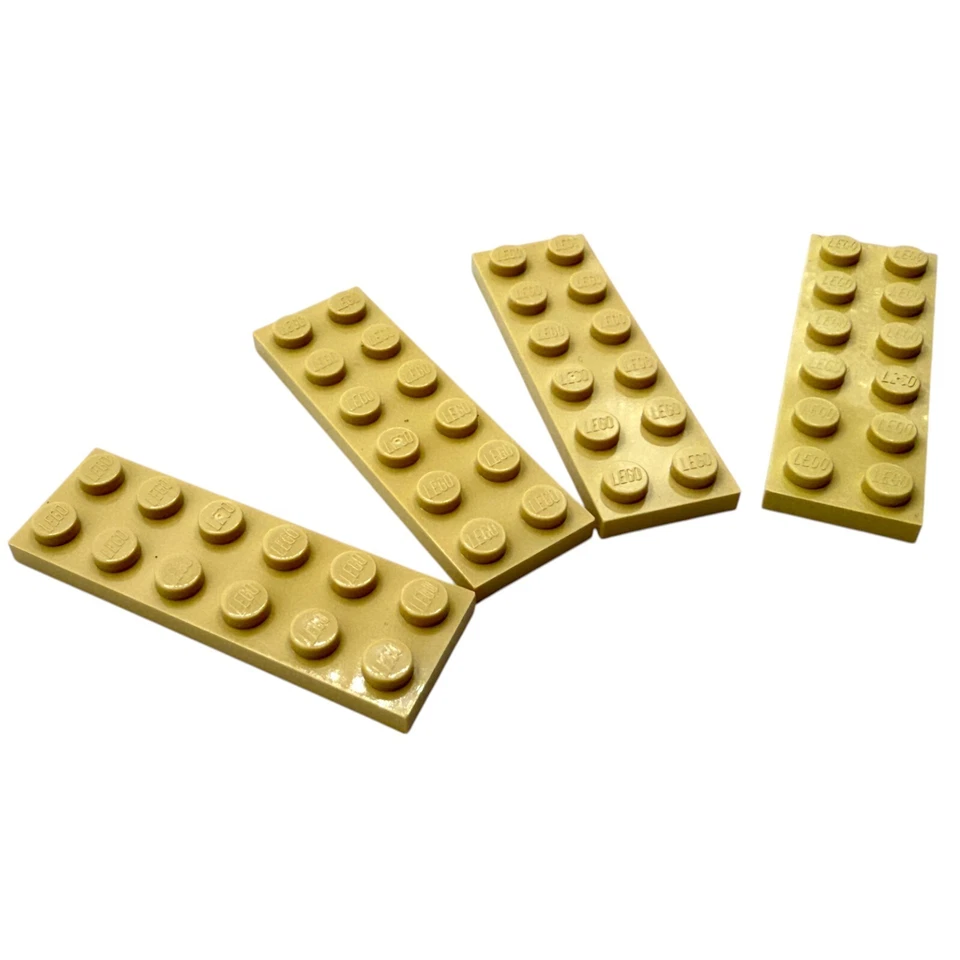 4x LEGO® Platte 2x6 Brick Yellow 4113993  3795  Bauplatte hellbeige beige Plate - Bild 3 von 4