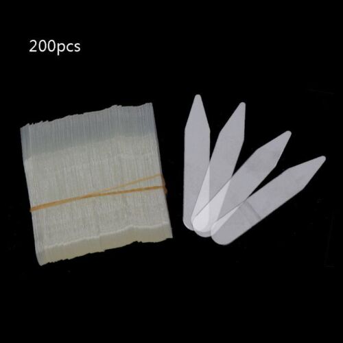 200Pcs Plastic Collar Stiffeners Stays Set For Dress Shirt Men s Gifts - Picture 1 of 8