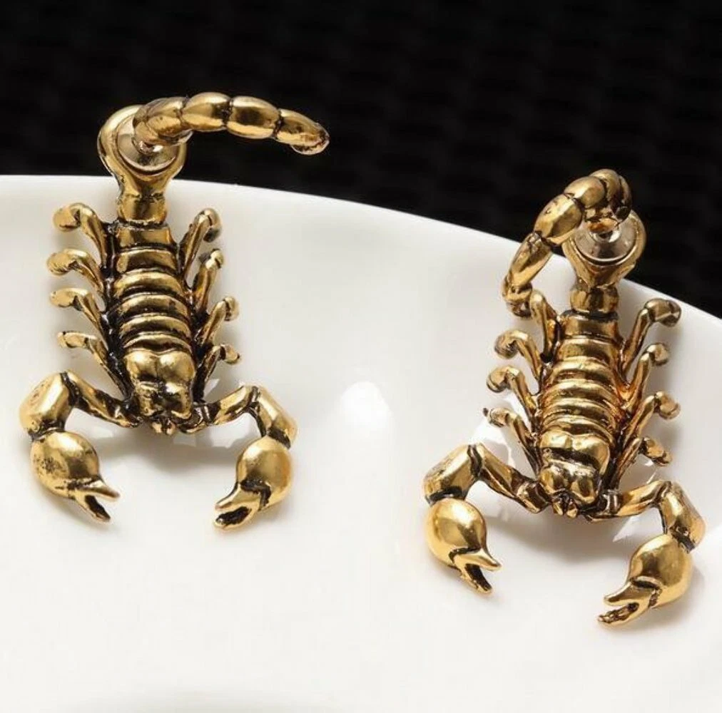 Gold scorpion best sale earrings