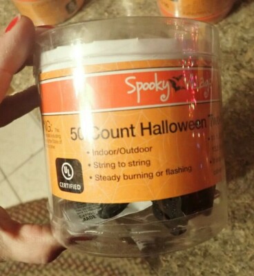 NEW Spooky Village 50 Count Two Tone Halloween Lights 