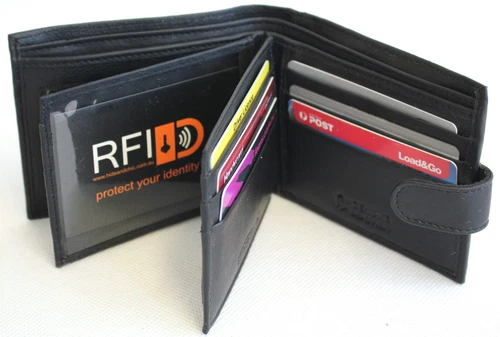 RFID  Genuine Leather Wallet. Colour: Black. Style No: 11004Opens in a new window or tab