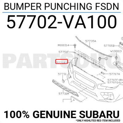 57702VA100 Genuine Subaru BUMPER PUNCHING FSDN 57702-VA100 | eBay