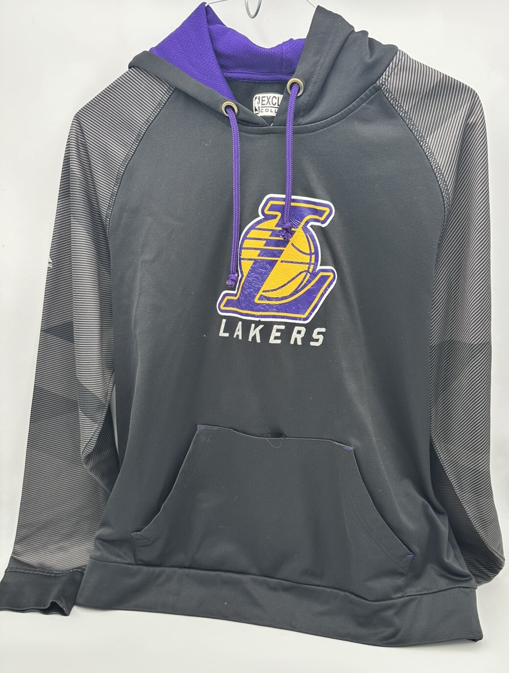Los Angeles Lakers Mens Pullover Hoodie Size Large Team Logo Design
