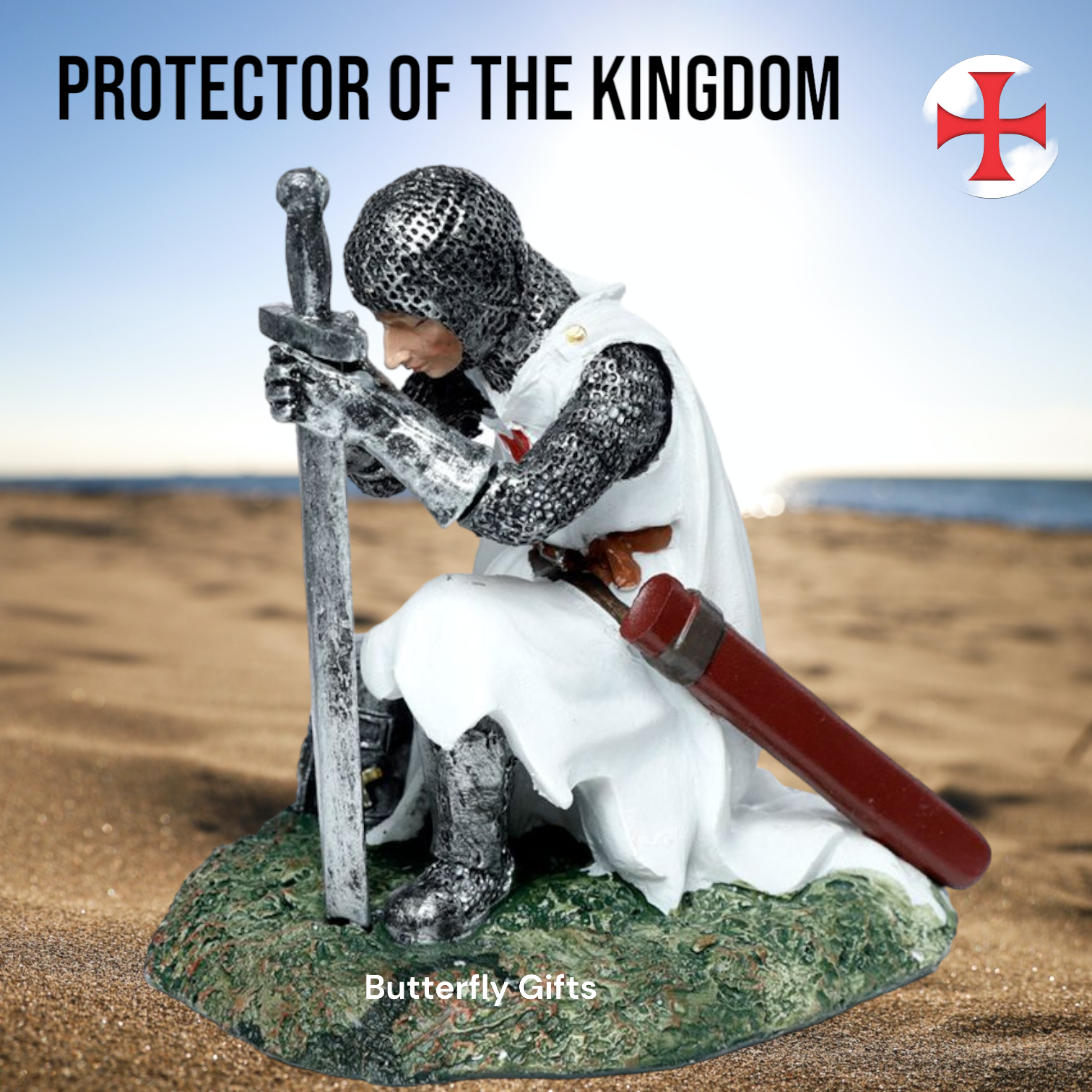 Protector of the Kingdom Knight Kneeling Knight Ornament Collectable Figures