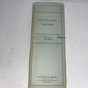 Very old bylaws of the Gates Dental Laboratory Company of Lancaster Pennsylvania