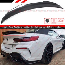 FOR 2019-25 BMW G14 840i F91 M8 CONVERTIBLE PSM STYLE CARBON FIBER TRUNK SPOILER