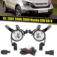 For 2007-2009 Honda CRV CR-V Bumper Fog Lights Lamp Left+Right w/Bezel+Switch