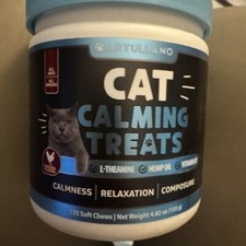 Hemp Cat Calming Treats Cat Anxiety Relief Artullano 135 Soft Chews Exp 12/2025