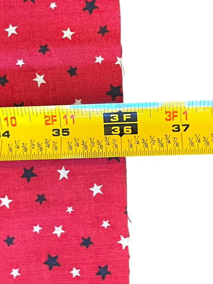 Patriotic Red White Blue Stars Cotton Fabric 1 Yard x 43” Americana USA - Image 2 of 4
