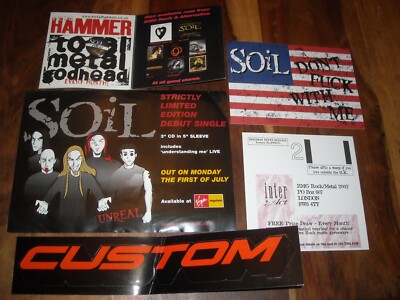 SOIL Hard Rock Promo Material Pin Badge Halo Unreal Leaflet Sticker Custom Fast