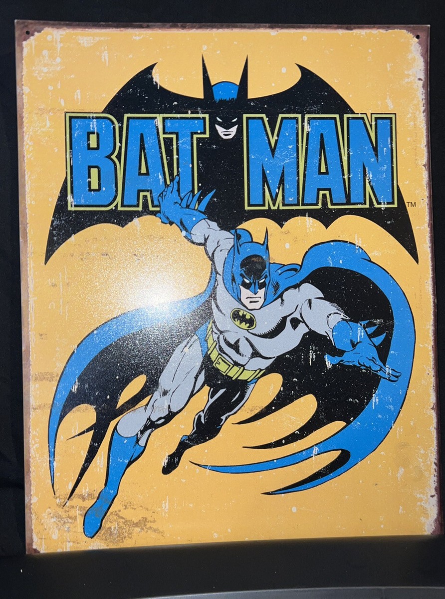Batman Retro Novelty 12.5x16”TIN SIGN Vintage Metal DC