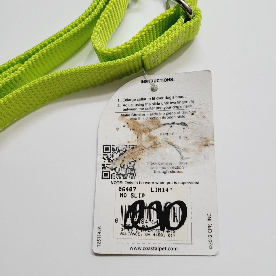 Collar de perro Coastal Pet talla mediana 14" martingala sin deslizamiento más seguro que un estrangulador verde Foto 4 de 4