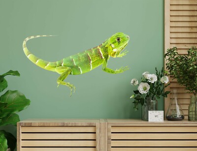 3D Chamäleon C035 Tier Wallpaper Wandbild Poster Wandaufkleber Abziehbild Zoe
