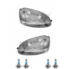 Scheinwerfer Set grau inkl. OSRAM Lampen H7 für VW Golf V 1K1 Jetta III 1K2