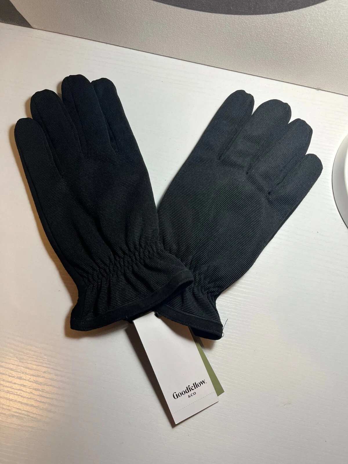 Goodfellow & Co Mens Textured 3M Thinsulate Lined Tech Touch Gloves, Black L/XL