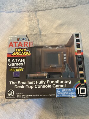 NIB Atari 2600 Tiny Arcade 10 Games on the Smallest Desk Top Console ~ Playable!