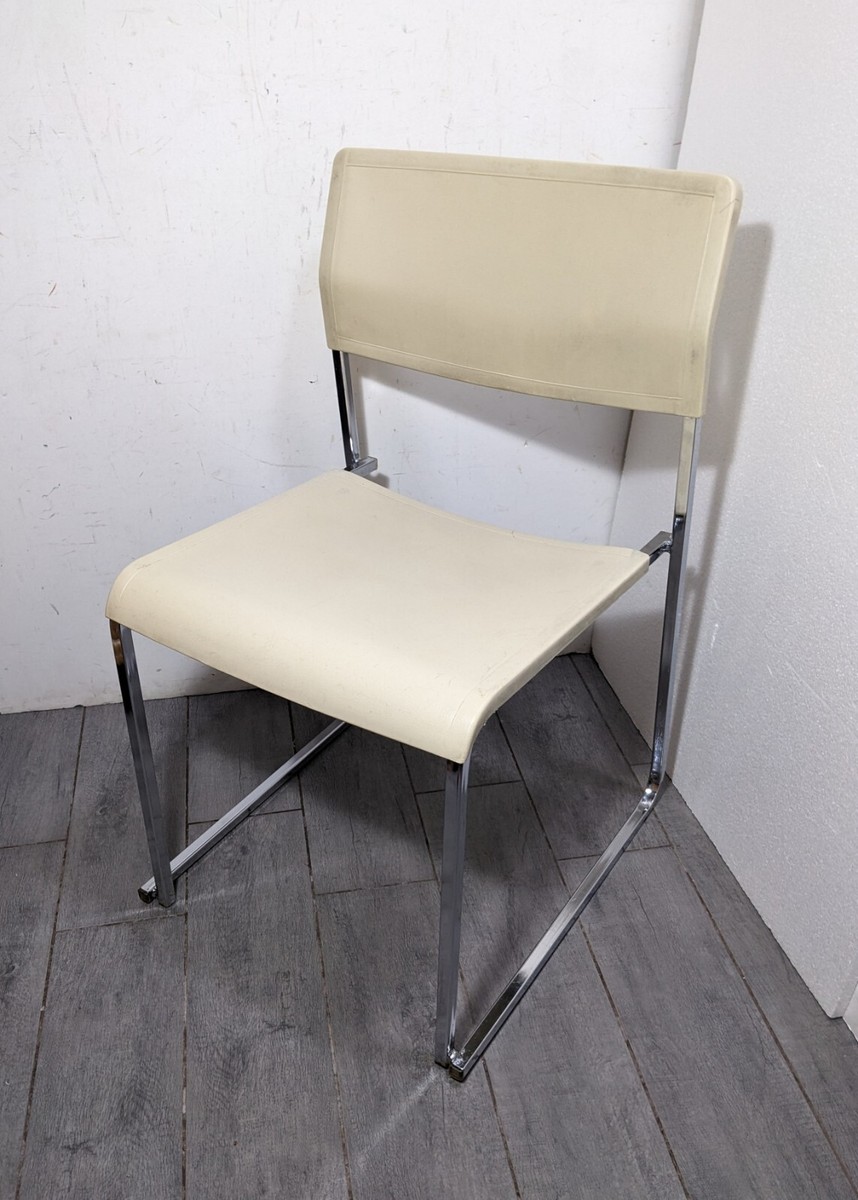 Vintage Krueger Chrome Stacking Side Chair - Mid Century Modern
