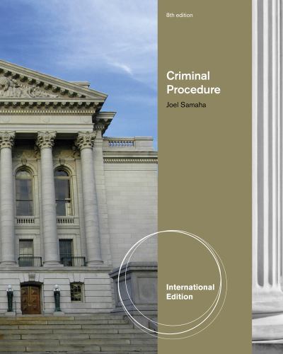 Criminal Procedure, International Edition by Joel Samaha (Trade ...