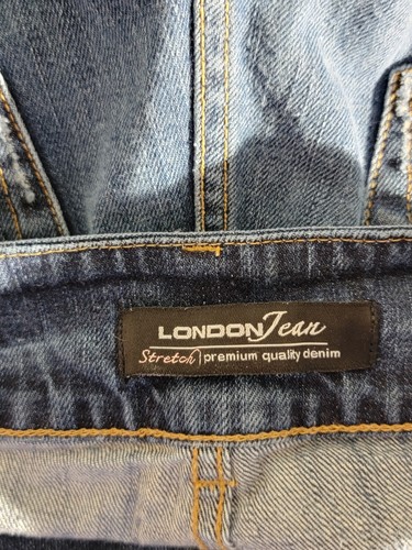 london jeans womens size 12 bootcut mid rise stretch denim dark wash blue - Picture 9 of 10