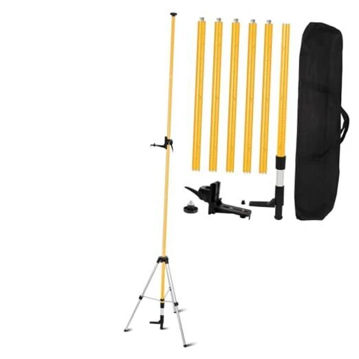 Laser Level Pole with Tripod, Telescoping Laser Level Tripod, 13.8 4.2m