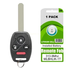 For 2008 - 2012 Honda Accord Coupe Remote Control Key Fob  MLBHLIK-1T 4 Buttons