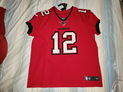 Tom Brady #12 Tampa Bay Buccaneers Red Elite Nike Football Jersey sz 52 NWT