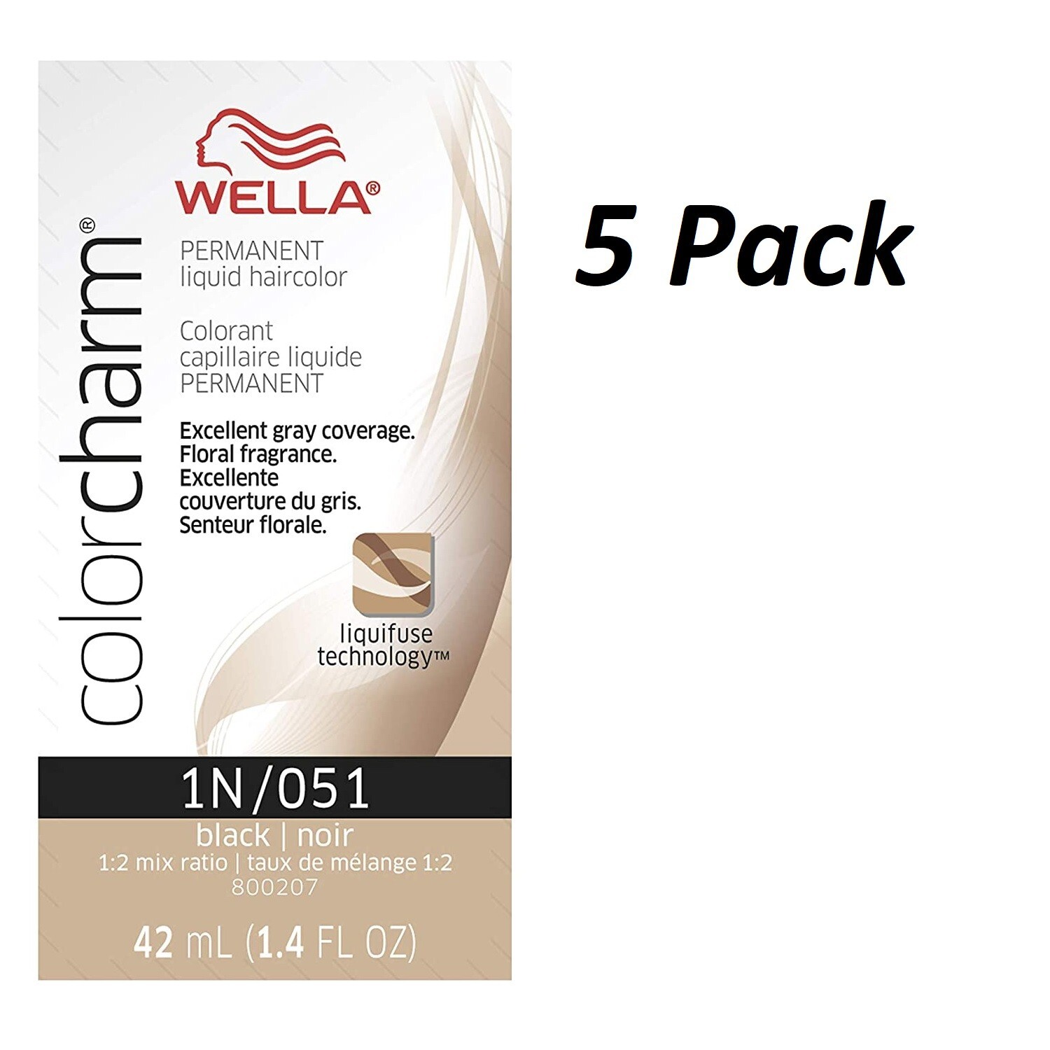 Charm Liquid Haircolor 051 Black 1.4 Oz (5 Pack)