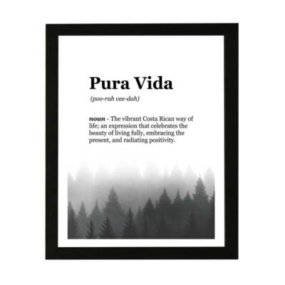 Designs ByLITA Pura Vida Dictionary Definition Forest Design, Wall Print Art