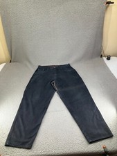 Vintage Baggy Jeans Mens 36x31 Black Y2K Streetwear Rap Hip Hop Wide Leg Pose