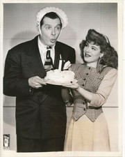 MILTON BERLE EILEEN BARTON Original Vintage 1945 CBS Radio OTR Portrait Photo