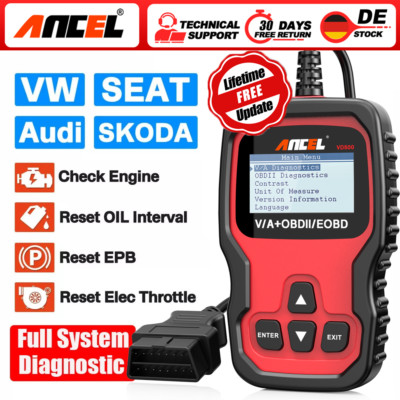 ANCEL VD500 Auto OBD2 Scanner KFZ Diagnosegerät Fehlerauslesegerät für VW AUDI