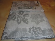 13 pc different shades of GRAY Fabric SHOWER CURTAIN Floral Branching Foliage