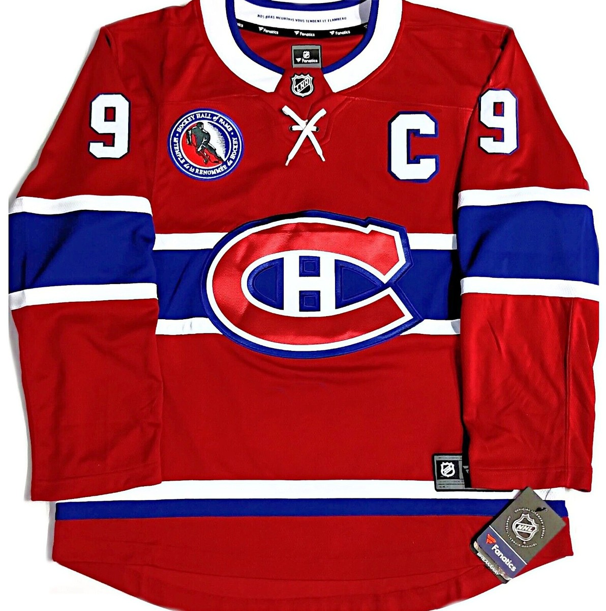 LG MAURICE RICHARD MONTREAL CANADIENS W/ HALL OF FAME PATCH