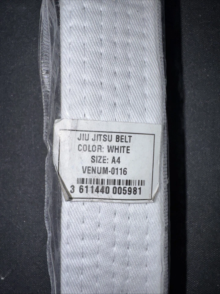 Cinturón de Jiu Jitsu Brasileño Venum Blanco A4 Venum-0116 Foto 3 de 4