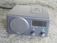 Boston Acoustics Recepter Radio AM FM Dual Alarm Clock Slate Gray - Tested Works
