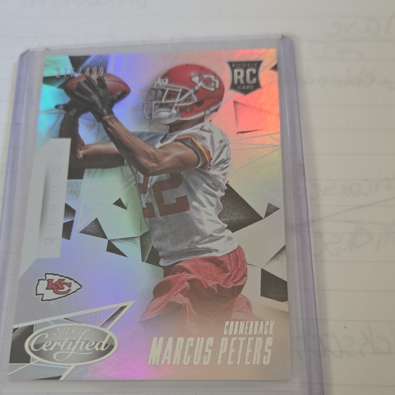 Marcus Peters Panini Certified #168 Mirror Silver
