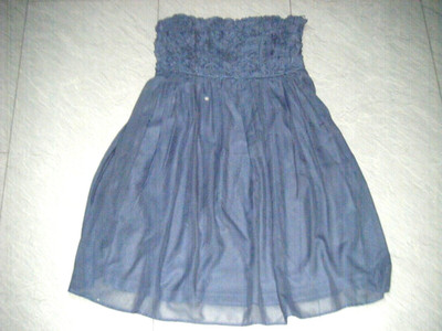 NEW party cocktail evening dress # VILA # size M blue strapless + tags
