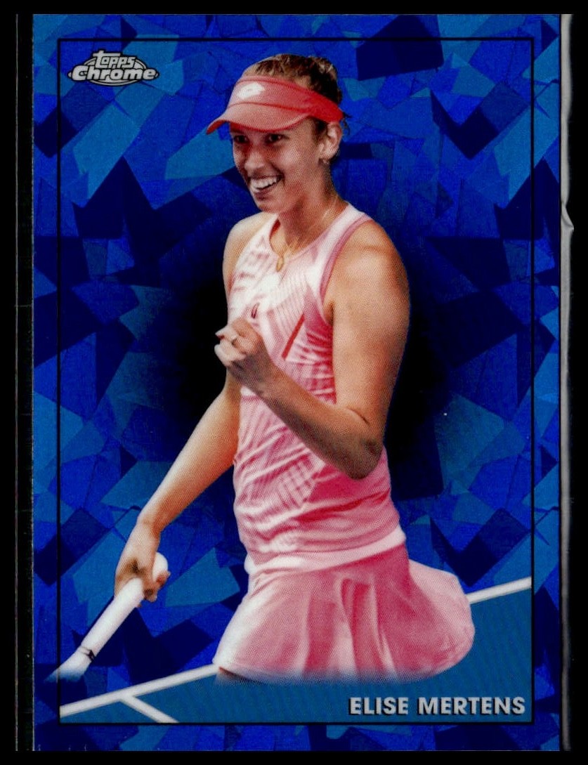 2021 Topps Chrome Sapphire Edition Tennis 47 Elise Mertens RC