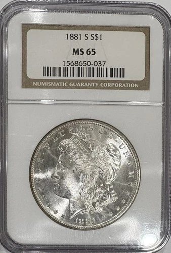 1881 s morgan silver dollar ms65 ngc