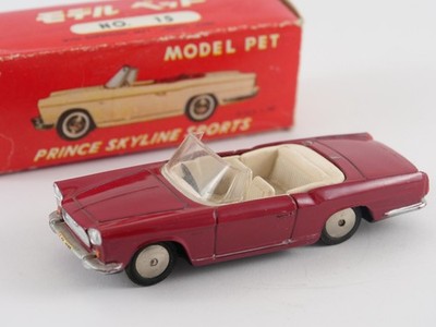 ASAHI-ATC Modell PET Nr. 15 PRINCE SKYLINE SPORT Cabriolet Rot 1/42