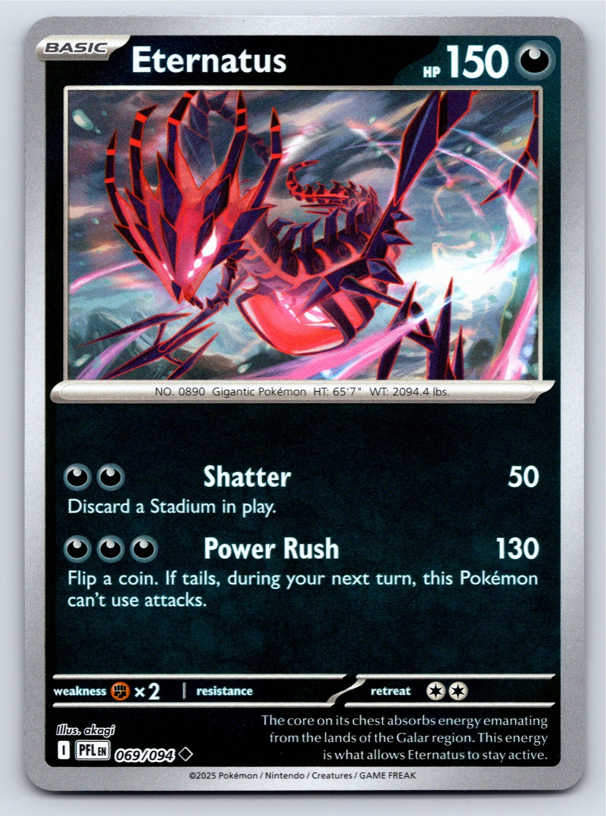 Phantasmal Flames - NM - Eternatus 069/094 Reverse Holo US Seller