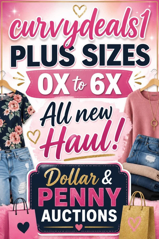Plus Sizes, All New Haul, Hundreds of new items, 0 to 6X Penny Auctions!
