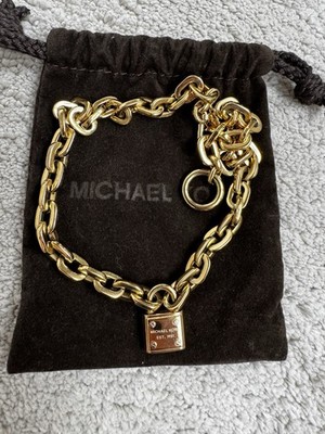 Michael Kors Halskette mit Schloss Gold Michael Kors Kette Statement Kette