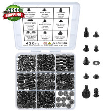420Pcs Computer Screws Motherboard Standoffs Kit for Motherboard Laptop