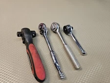 4 Powerbuilt CT-V Ratchet 1/4 & 3/8" Drive GREAT WORKING CONDITION.  107
