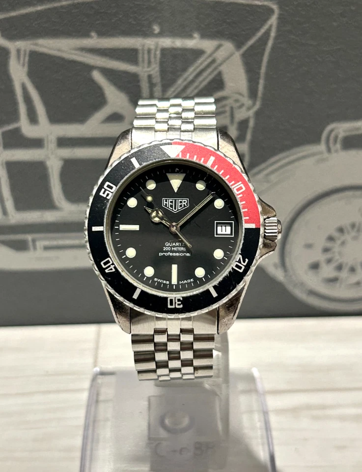 [Vintage] Tag Heuer 37mm Relógio Masculino Profissional 1000 Moldura de Coca-Cola-980.053 b297 - Imagem 3 de 4