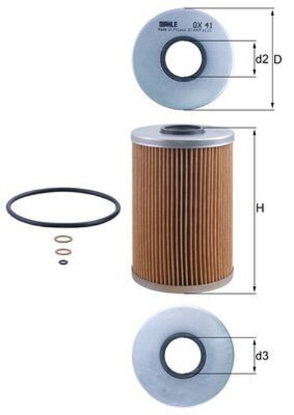 ÖLfilter Mahle OX 41D Filtereinsatz FüR BMW E34 E28 E24 E32 E23 E12 Alpina B9 B7-image